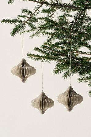 Jotex - Dekoroppheng 3-pk Grå - ADELA - Kjøp Juletrepynt hos Jotex