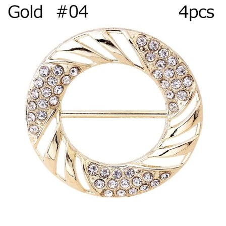 4st Scarf Spänne Scarf Ring GULD #04 #04