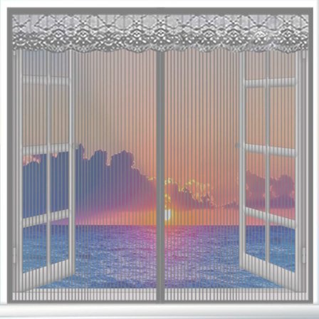 Myggeskærm til Vindue 80x140cm(31x55inch) Magnetisk Dør Myggeskærm uden Boring