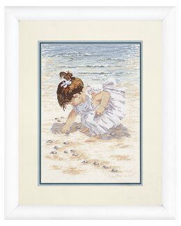 Stickpackung Bild Mädchen am Strand - Design Works Crafts
