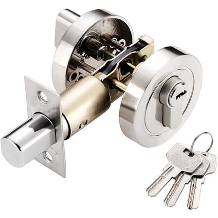 Enkelt cylinderregel lås, rundt regel lås med nøgler, moderne dørlåse, zinklegering regel lås, usynligt dørlås til yderdør, entré