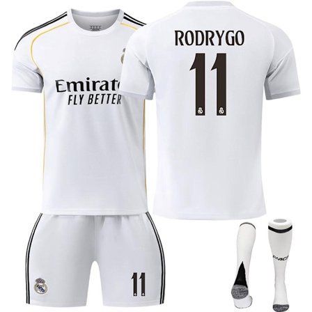 2526 Ny Real Madrid fodboldtrøje med korte ærmer til voksne og børn - Flere stilarter No.11 RODRYGO No.11 RODRYGO