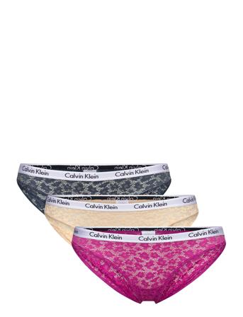 Bikini 3Pk Truse Brief Truse Blå Calvin Klein