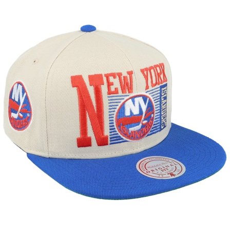 Mitchell & Ness - NHL - White - snapback - Cap - New York Islanders Speed Zone Vintage Off White/Blue Snapback - Hatstore