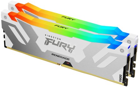Kingston FURY Renegade RGB - DDR5 - sett - 64 GB: 2 x 32 GB - DIMM 288-pin - 6400 MHz / PC5-51200 - ikke-bufret