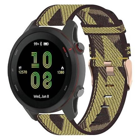 För Garmin Vivoactive 4 22mm Nylon Woven Watch Band