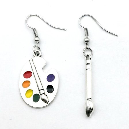 Earrings - Palette - Paintbrush