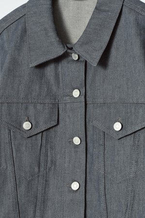 COS Women's Giacca Oversize In Denim Grezzo in Grigio