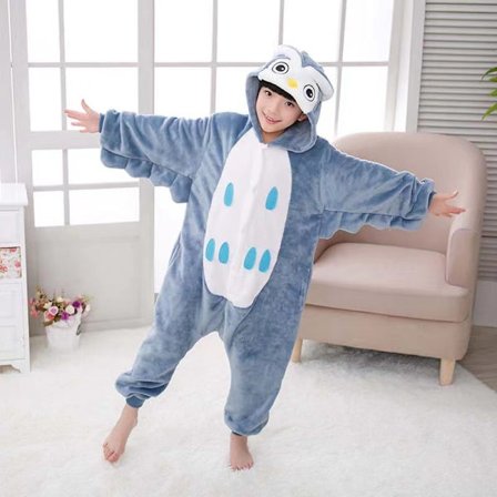 Uggla ett stycke pyjamas tecknad djur pyjamas vuxen hem kläder