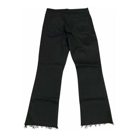 J Brand Selena Mid Rise Raw Hem Crop Jeans Sort, Dame