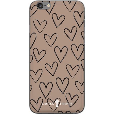 Yhteensopiva Puhelinkuori Apple Apple iPhone 6 Plus Cactus and Friends - Earthy Sketch Hearts