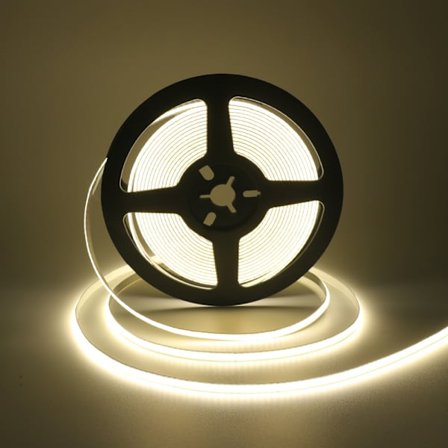 COB LED Strip Lights 4000K, Dimbar LED Strip Kit, Super Stark 5V LED Tejp Ljus CRI90+, 5M 320 LED, Neutralt Ljus (B 8mm)