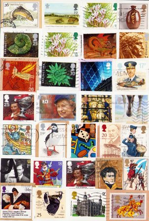 Storbritannien - Kilovare - 200 gr. billedmærker