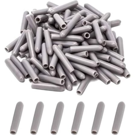 Opvaskemaskinehætter [100 stk.], Opvaskemaskinekurvdæksel, Opvaskemaskinehætte til beskyttelse af opvaskekurvstifter, Rustfri (Grå)/NC/