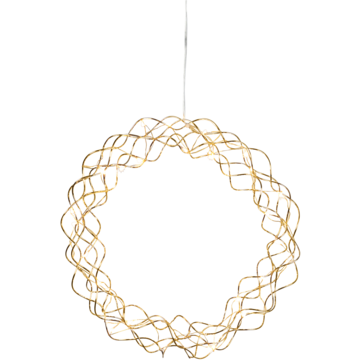 Deko Krans Curly Mässing