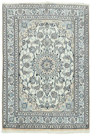 Nain Rug Hand Knotted 148X200 Green/Dark Grey Persia