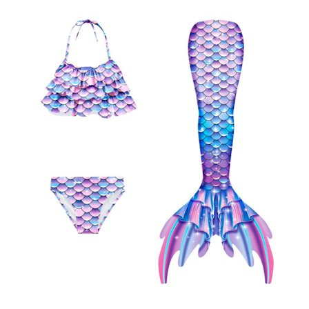 Fiskehalebadedrakt for barnas strandbikini havfruebadedrakt 4-5 år gammel - Perfekt
