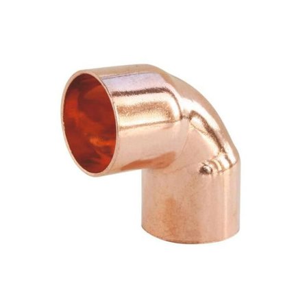 Lödbussning i koppar - 90° Båge Dubbel Hon Ø22 Liten Radie
