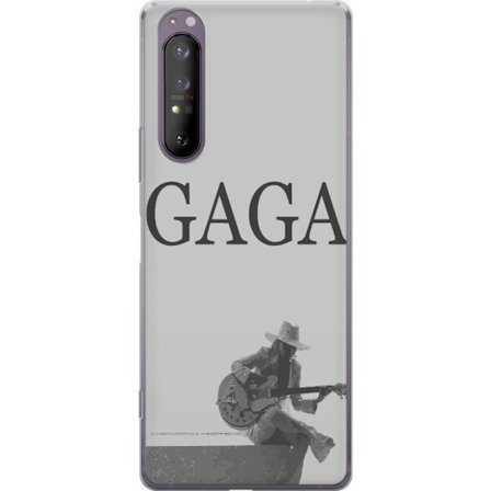 Kompatibelt Mobildeksel til Sony Xperia 1 II Stitch omgitt av blåbær med søt kawaii-stil teddybjørn