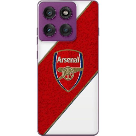 Kompatibelt Mobilskal till Motorola Motorola Edge 60 Pro Moschino Toy teddybjörn med enkel tecknad design, brun björn med vit tröja och tydlig logo