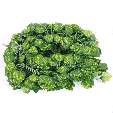 Kunstigt grønt blad, 24 m 12-pak hængende efeuplanter til hjemmehave, kontor, bryllup, vægfestdekoration