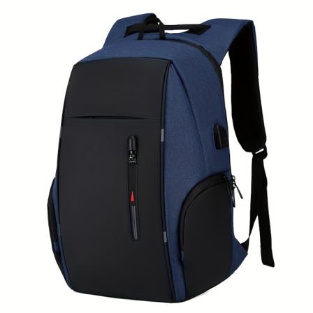 1 st stöldskyddsväska för män Laptop-ryggsäck, Business-väska med stor kapacitet för resor, USB laddningsryggsäck Navy Blue