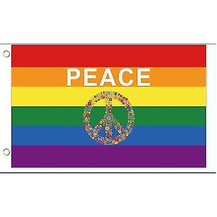 Fredsflag, Fredsdue Verdensfredstegn Symbolflag til terrasse, græsplæne, hjem, udendørs dekoration