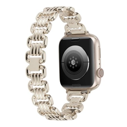 Apple Watch Series 8 (45mm) / Watch Ultra stilfuld urrem i ringstil - Starlight Farve