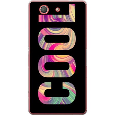 Yhteensopiva Puhelinkuori Sony Sony Xperia Z3 Compact Nykytaiteellinen typografia taiteilu sanaa LOVE nestemäisissä sateenkaariväreissä mustaa tau