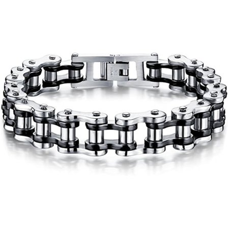Herrearmbånd til motorcyklister Rustfrit stål Motorcykelkæde B, ZQKLA