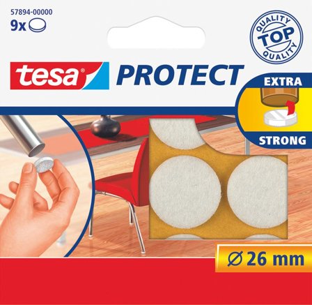Tesa Filtbrikker TESA Ø26mm hvit (9)