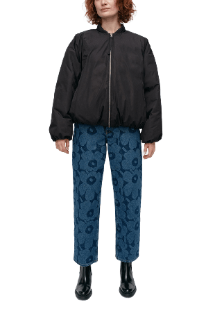 Marimekko Bomberi Unikko Jacket Jackor Dam Svart S
