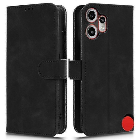 För Nothing CMF Phone 2 Pro Läderfodral - Slim Skin Feel Anti-Drop Plånboksfodral [DB]