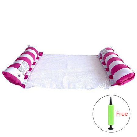 Hopfällbar flytande vattenhängmatta solstol Uppblåsbar poolmatta