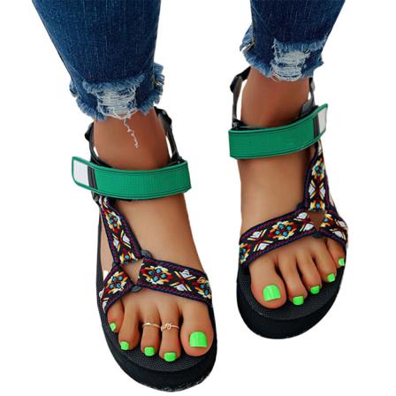 Kvinnors Sandaler Med Öppen Tå Och Ankelrem Platformsandaler