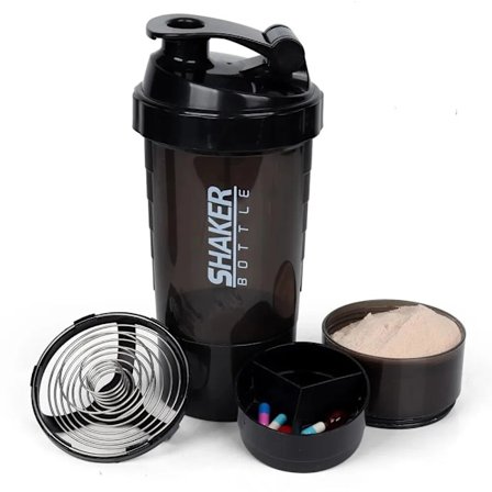 3 lag shaker protein flaske pulver shake kopp vann flaske plast mixe kopp