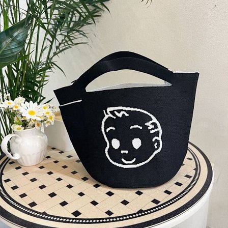 Vevd veske Crossbody-veske SVART