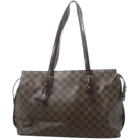 Louis Vuitton Vintage, Pre-owned Canvas louis-vuitton-bags Bruin, Dames, Maat:ONE Size