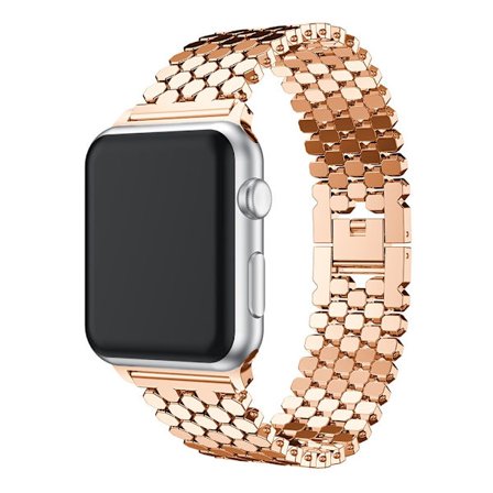 Polygon metallrem Apple Watch 42mm Rose Guld