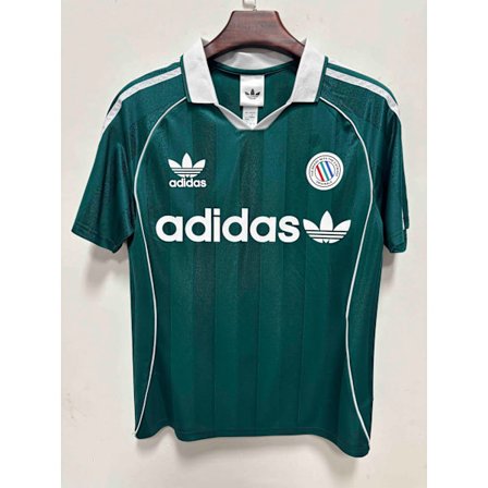 De 3 Striber Mørkegrøn Retro Casual Fodbold T-shirt S-3XL