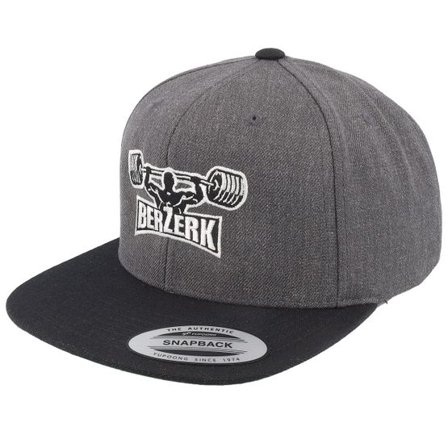 Berzerk - Grå snapback Keps - Strong Man Military Press Charcoal/Black Snapback @ Hatstore