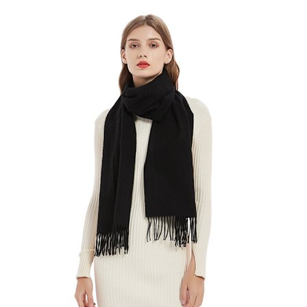 (Svart) Kvinnors Sjal Slöja Stole Kashmir Vinter Stor Lång Scarves