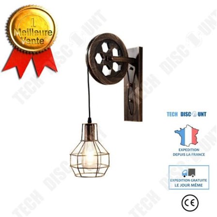 Vägglampa - TD - UNI - Vintage Retro - Metall - 2st - E27
