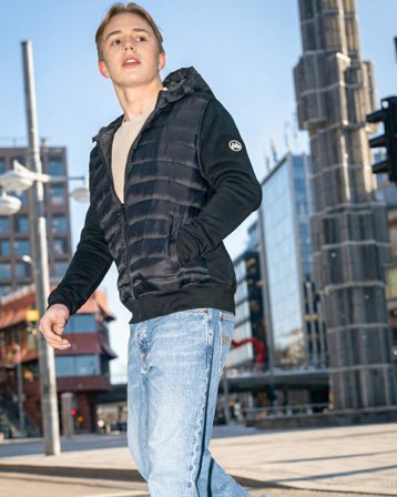 MAGGIORE Lightweight Hybrid Jacket Svart Jakker Gutt - Kids Brand Store