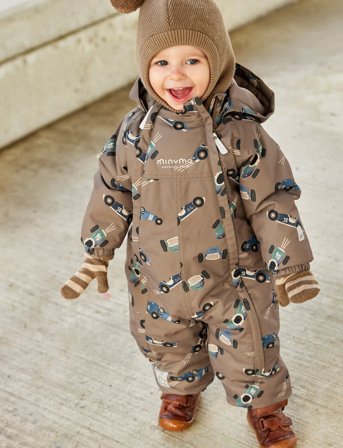 Minymo Snow Suit Aop - Brown - 74