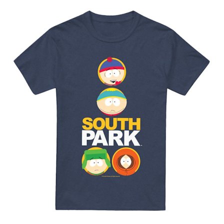South Park Unisex Vuxen Solid Circles T-Shirt XL Marinblå