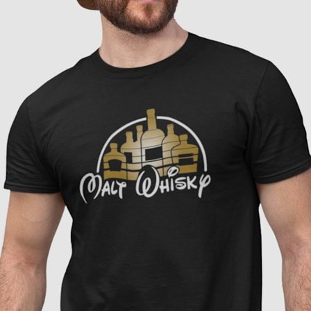 Malt Whisky svart t-shirt
