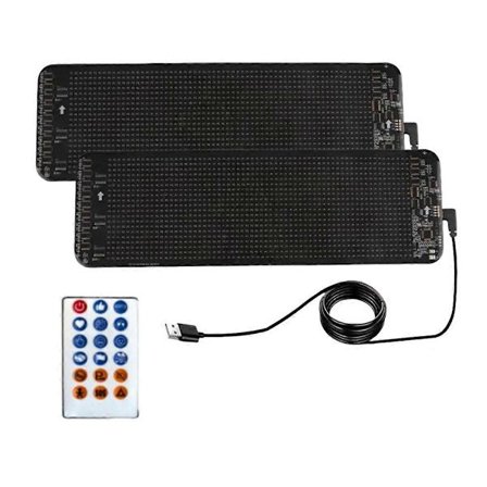 2 stk. Vindskjerm Djeveløyne Blinkende LED-øyne på vindskjermen Lastebilvindu LED-skjerm for