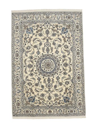 Annodato A Mano Nain Tappeto 190X260 Di Lana Giallo Scuro/Grigio