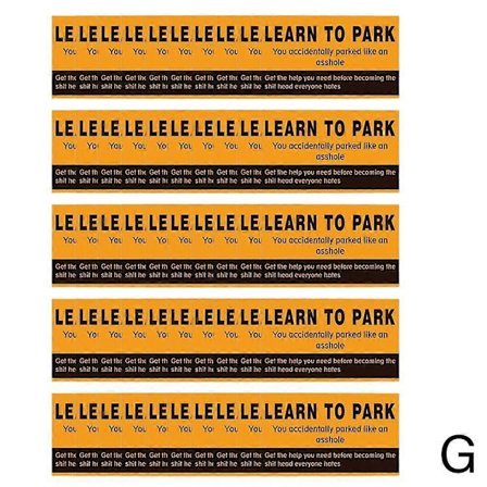 50 stk. Dårlige parkeringskort Du parkerte som en idiot-kort 8,9 x 5,1 cm